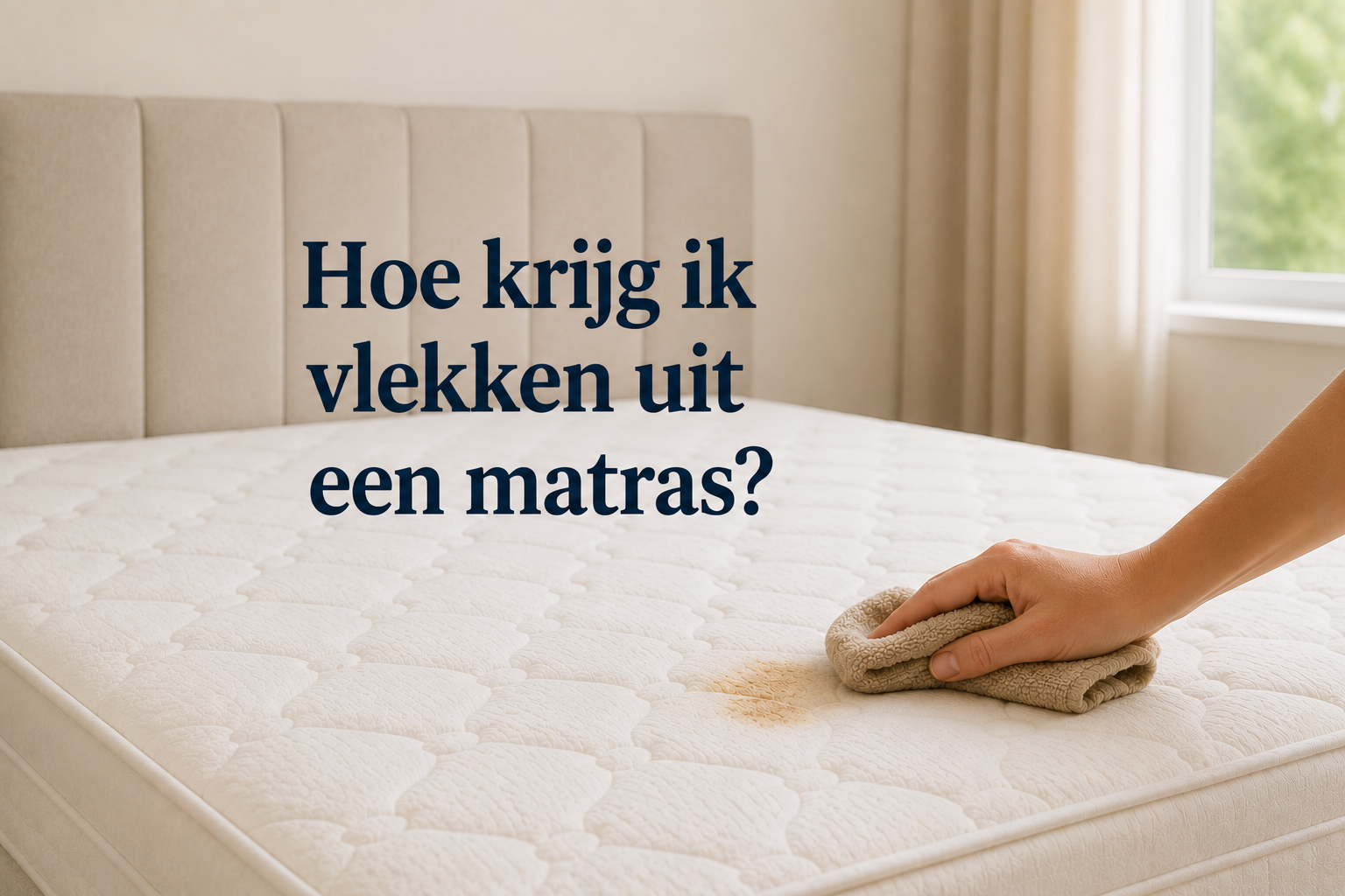 Hoe krijg ik vlekken uit een matras?